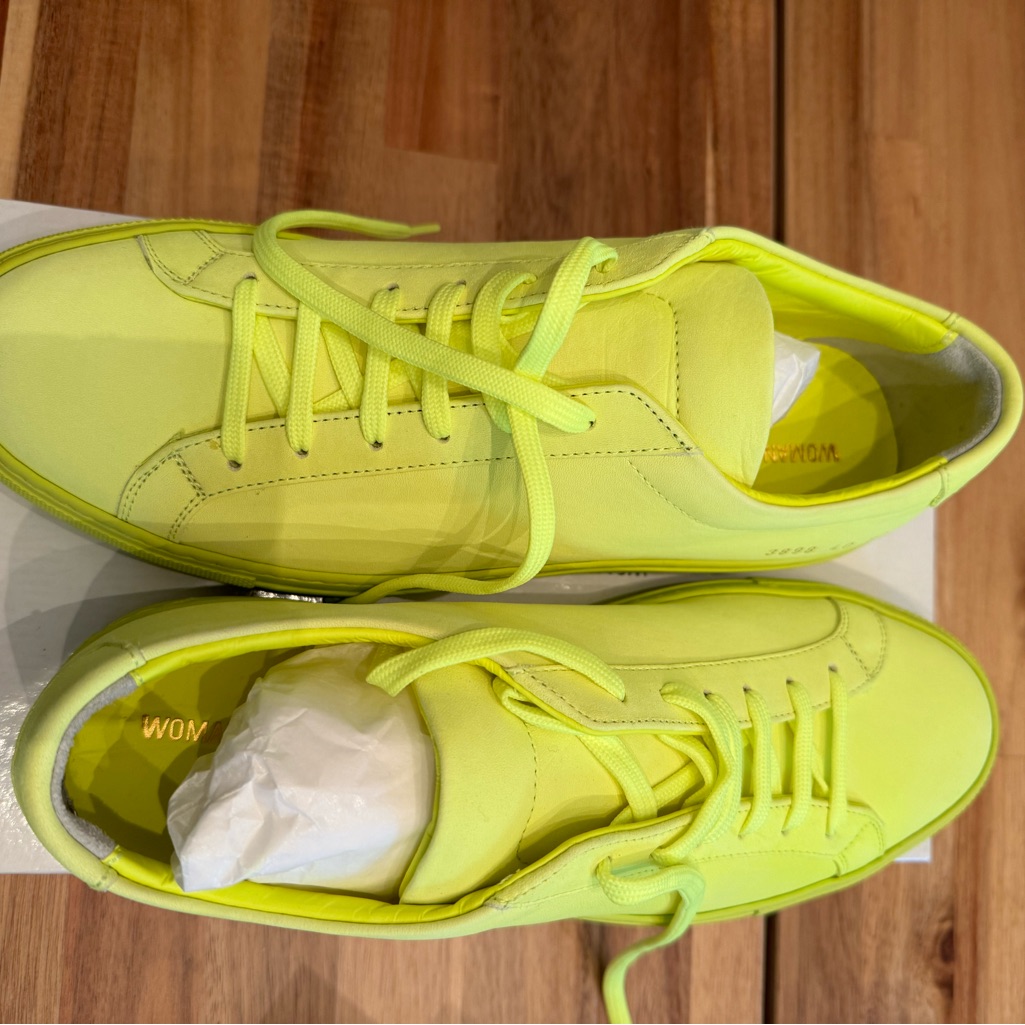 Neon Yellow Common Project Sneakers - Size 40